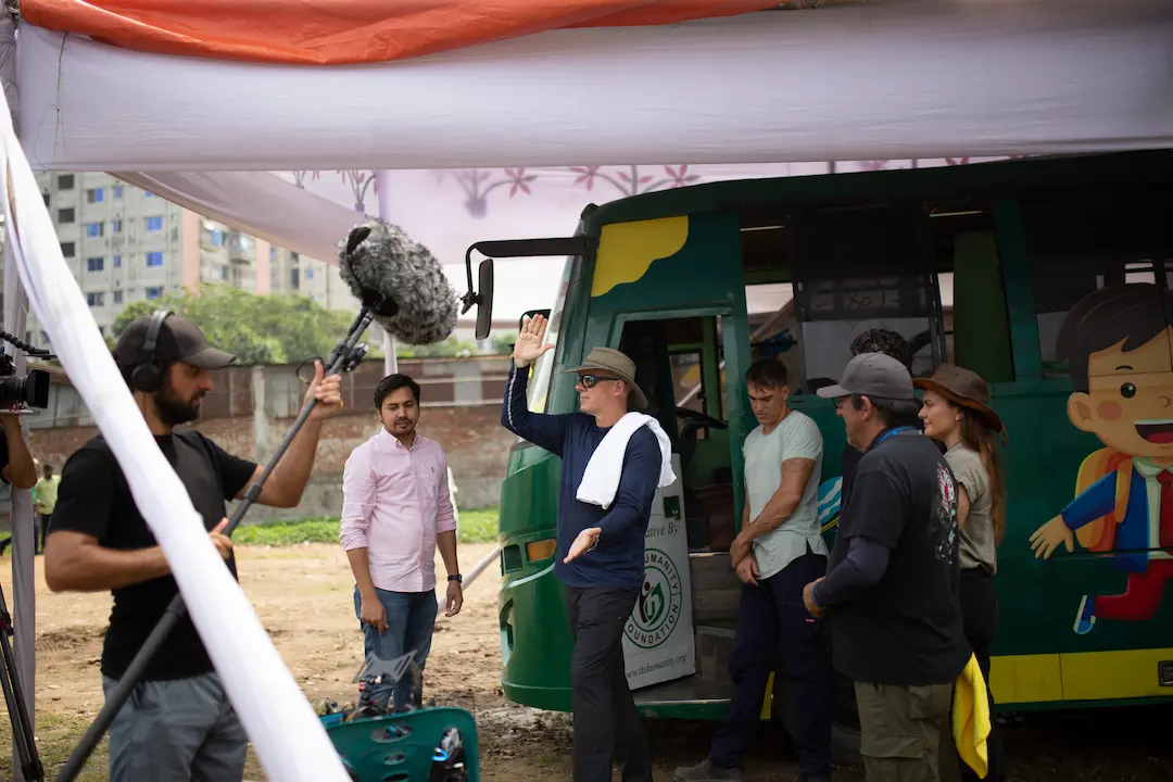 Nree Productions fixer team helping international film crew