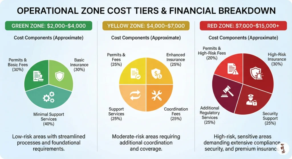 drone filming costs in Bangladesh including permits, insurance, and production support
