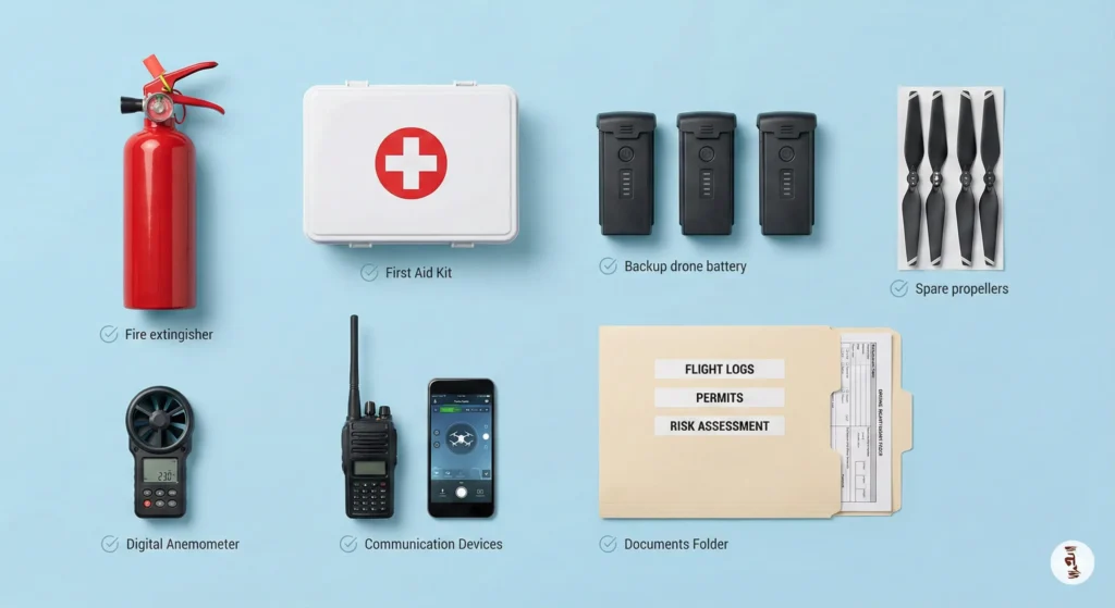 Complete safety equipment checklist for legal drone filming operations in Bangladesh